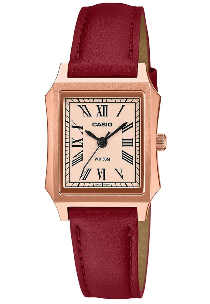 Casio Analog Leather Strap Watch for Women LTP-B190RGL-4BVDF-Watch Portal Philippines