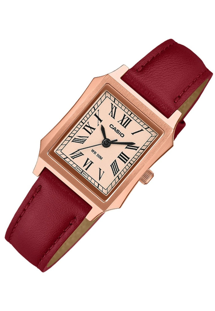 Casio Analog Leather Strap Watch for Women LTP-B190RGL-4BVDF-Watch Portal Philippines