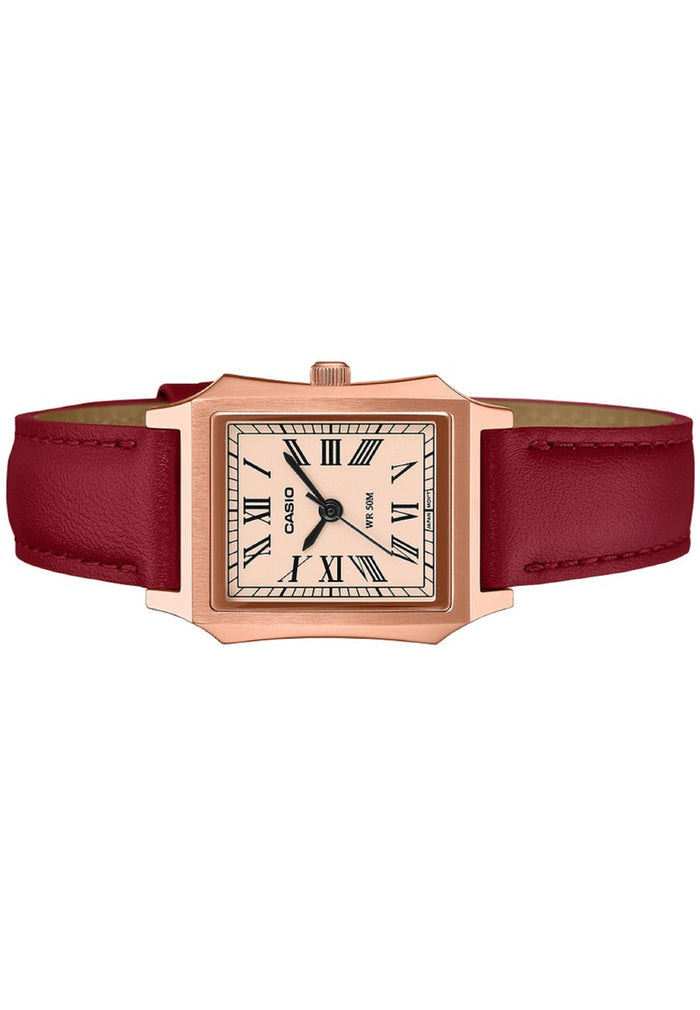 Casio Analog Leather Strap Watch for Women LTP-B190RGL-4BVDF-Watch Portal Philippines
