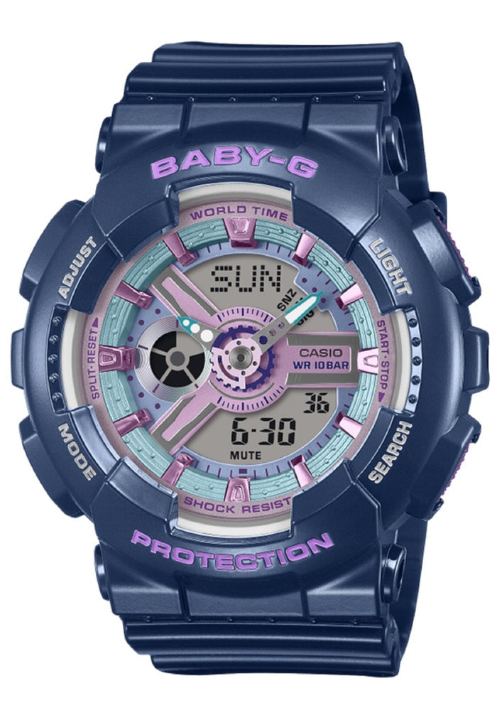 Casio Baby-g BA-110MC-2ADR Rubber Strap Digital Analog Watch for Women-Watch Portal Philippines