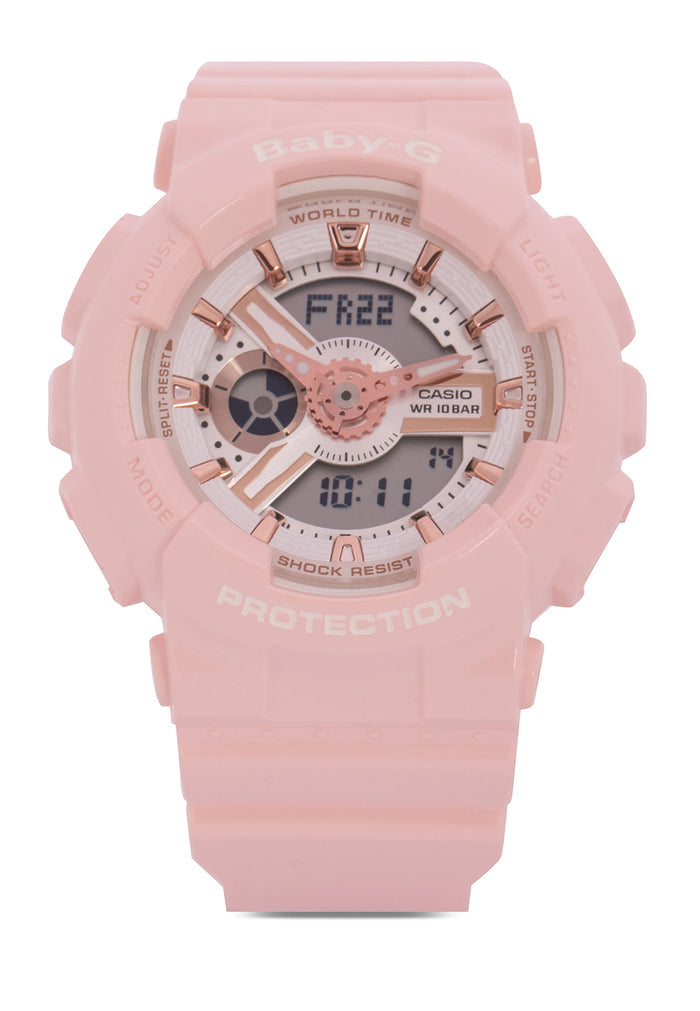 Casio Baby-g BA-110RG-4A Digital Analog Rubber Strap Watch For Women-Watch Portal Philippines