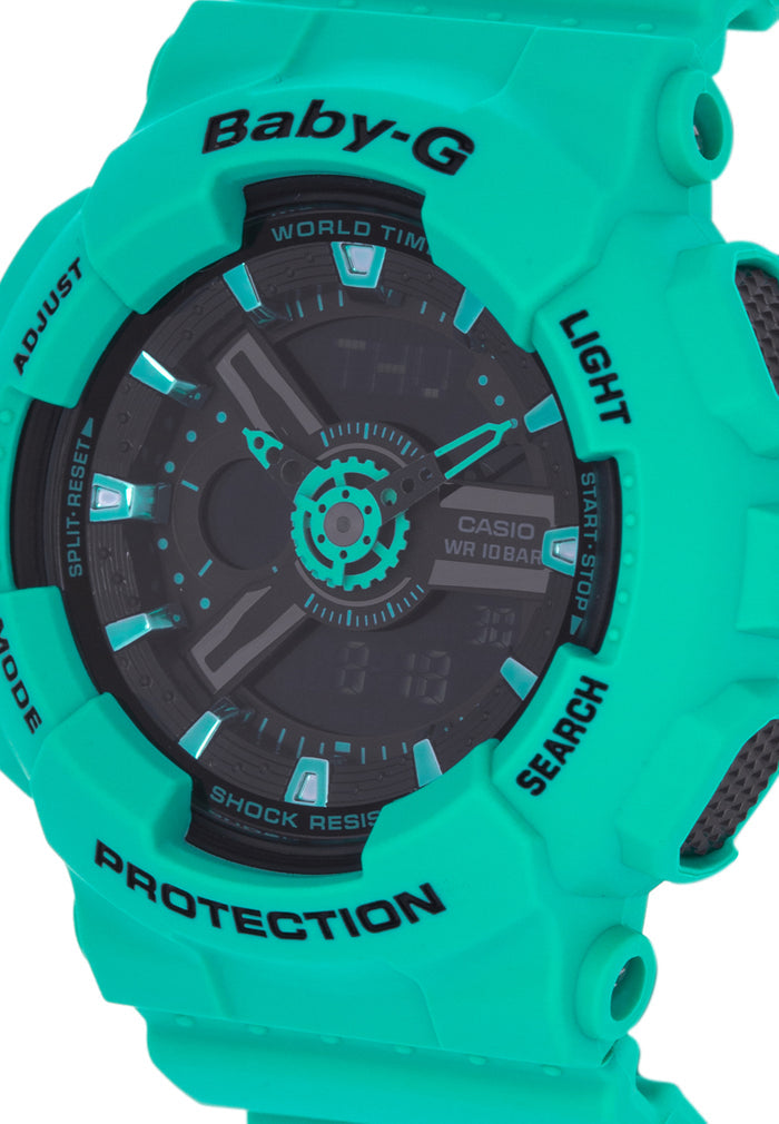 Casio Baby-g BA-111-3A Digital Analog Rubber Strap Watch For Women-Watch Portal Philippines