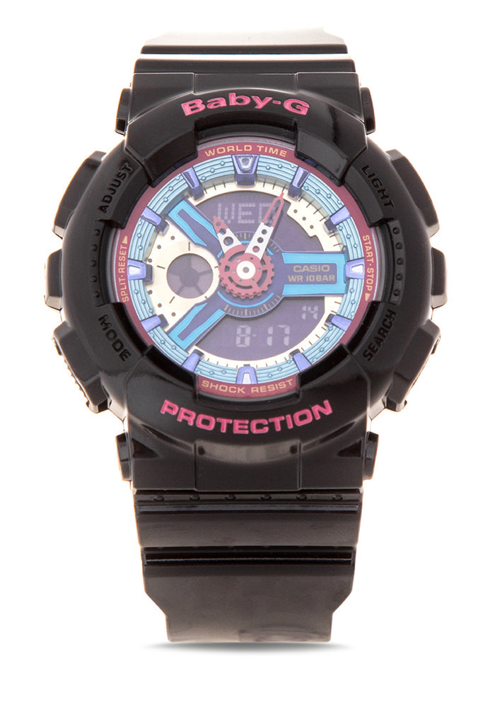 Casio Baby-g BA-112-1A Digital Analog Rubber Strap Watch For Women-Watch Portal Philippines