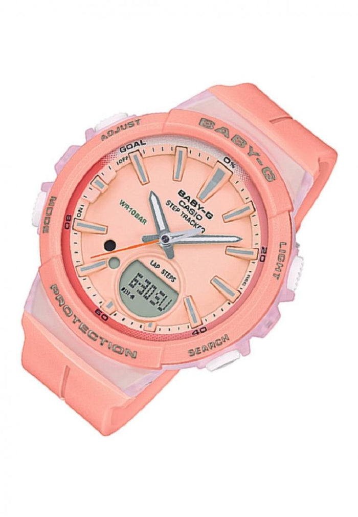 Casio Baby-g BGS-100-4A Digital Analog Rubber Strap Watch For Women-Watch Portal Philippines