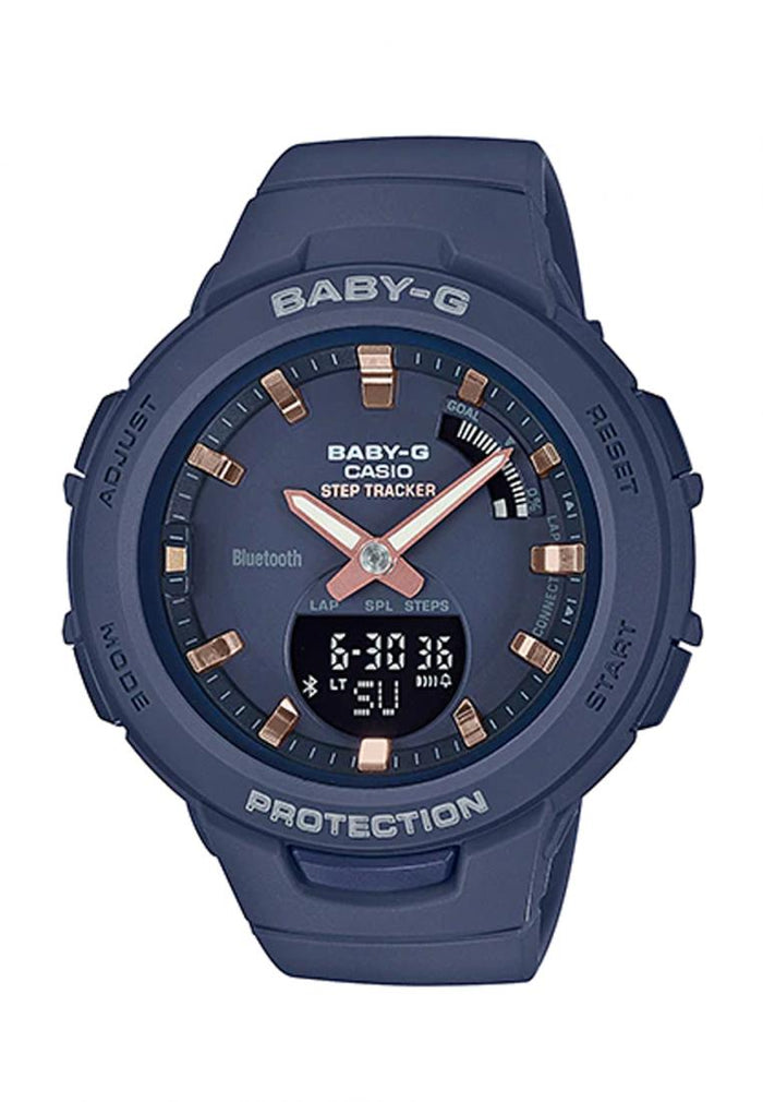 Casio Baby-g BSA-B100-2A Bluetooth Digital Analog Rubber Strap Watch For Women-Watch Portal Philippines
