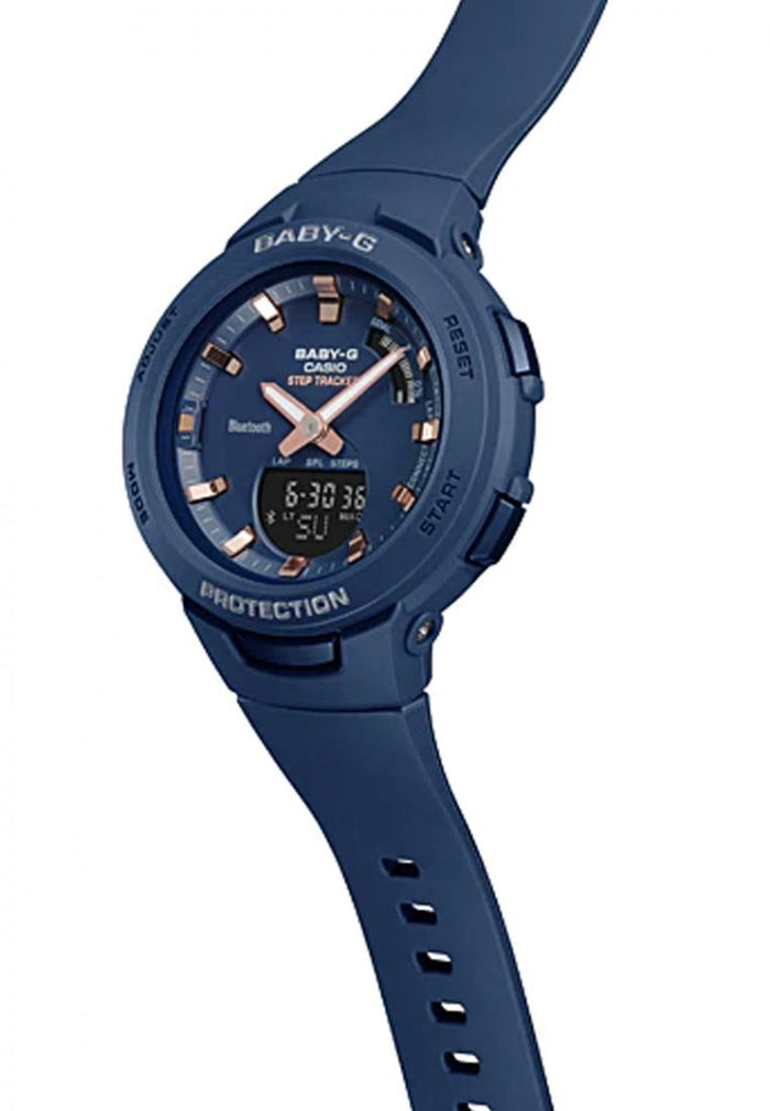 Casio Baby-g BSA-B100-2A Bluetooth Digital Analog Rubber Strap Watch For Women-Watch Portal Philippines