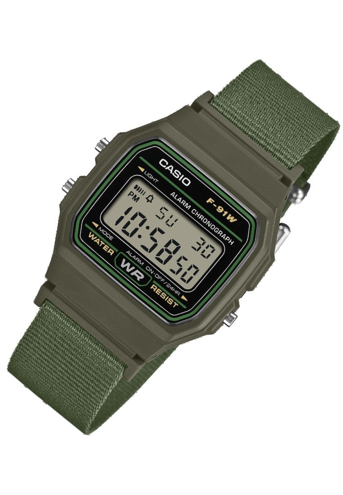 Casio Digital Nylon Strap Watch for Men F-91WF-3ADF-Watch Portal Philippines