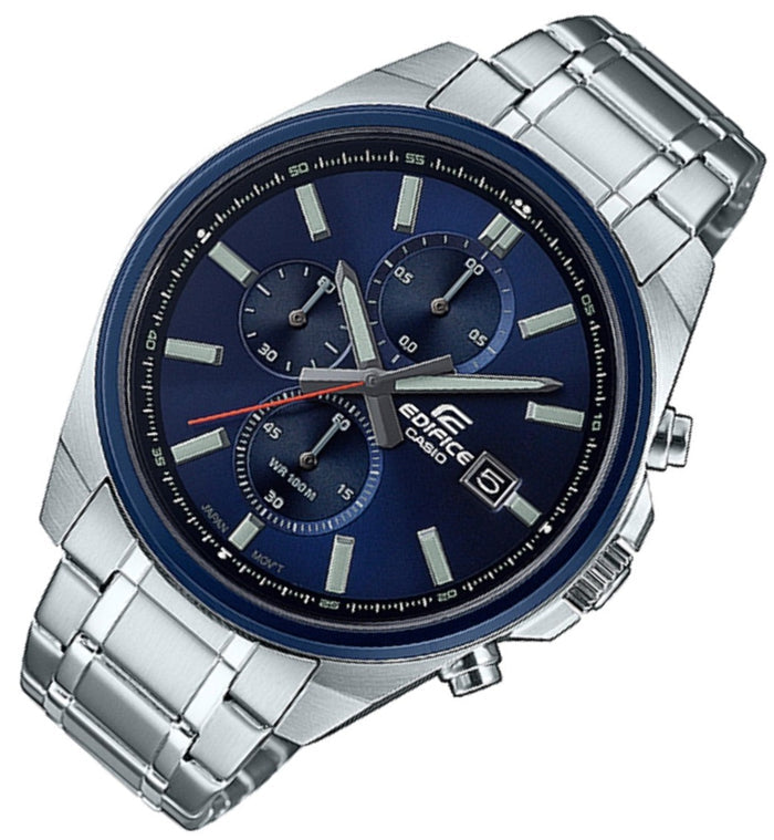 Casio Edifice EFV-610DB-2A Chronograph Stainless Steel Strap Watch For Men-Watch Portal Philippines