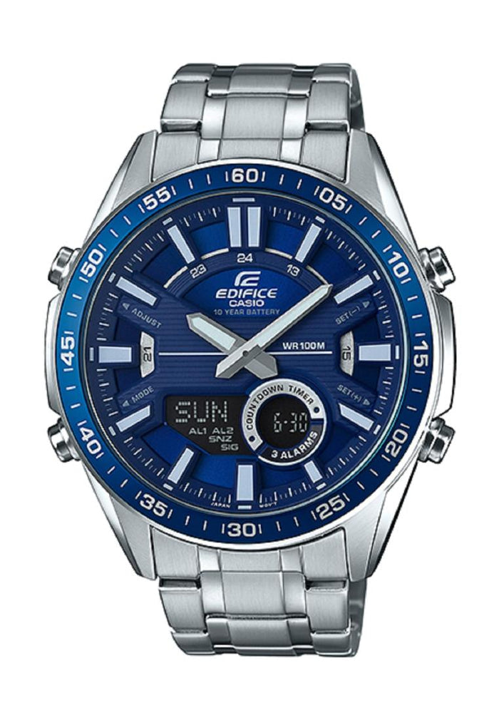 Casio Edifice EFV-C100D-2A Digital Analog Stainless Steel Strap Watch For Men-Watch Portal Philippines