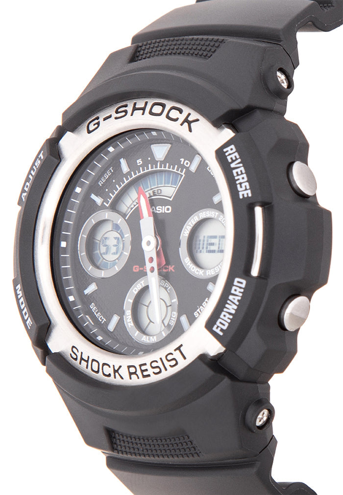 Casio G-shock AW-590-1A Digital Analog Rubber Strap Watch For Men-Watch Portal Philippines