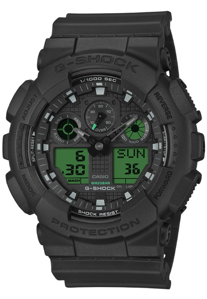 Casio G-shock GA-100BEG-1ADR Rubber Strap Digital Analog Watch for Men-Watch Portal Philippines