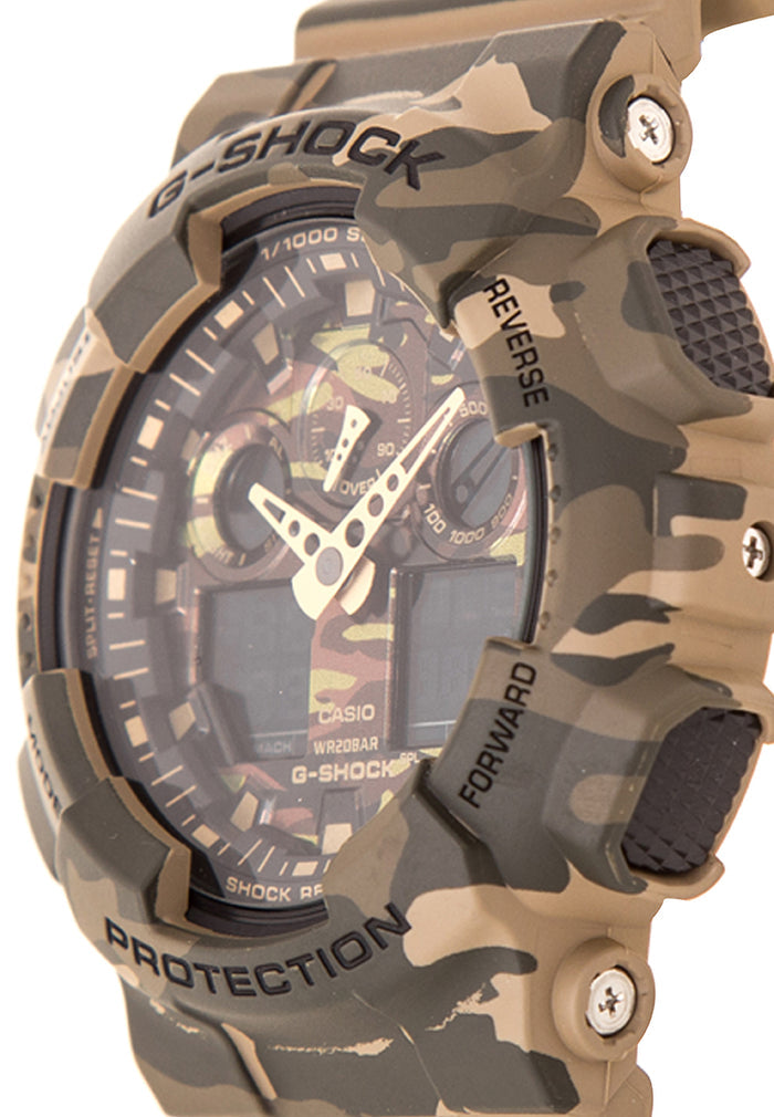 Casio G-shock GA-100CM-5A Digital Analog Rubber Strap Watch For Men-Watch Portal Philippines