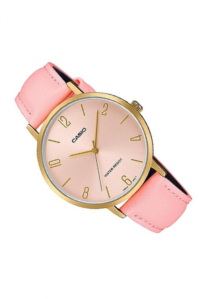 Casio LTP-VT01GL-4B Analog Leather Strap Watch For Women-Watch Portal Philippines