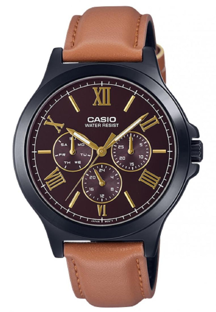 Casio MTP-V300BL-5A Analog Leather Strap Watch For Men-Watch Portal Philippines