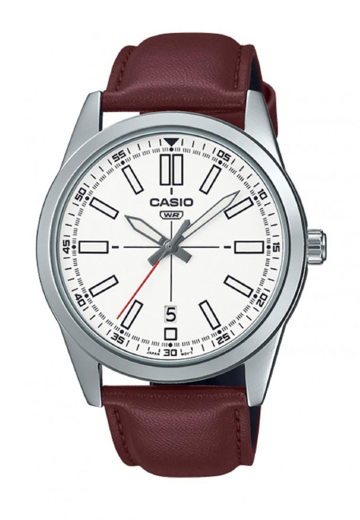 Casio MTP-VD02L-7E Analog Leather Strap Watch For Men-Watch Portal Philippines
