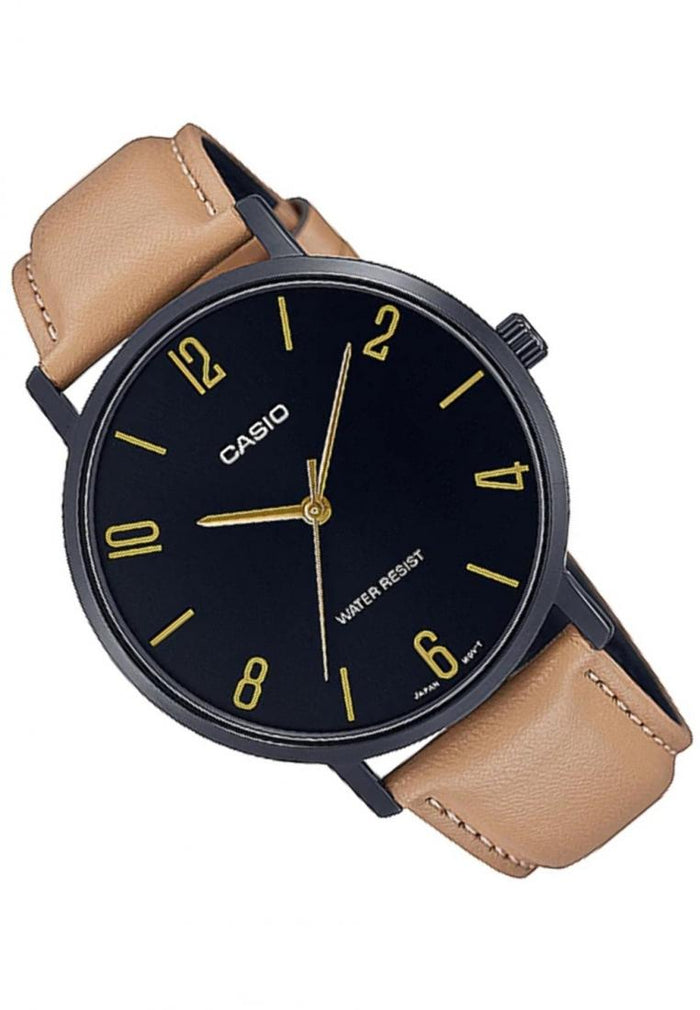 Casio MTP-VT01BL-1B Analog Leather Strap Watch For Men-Watch Portal Philippines