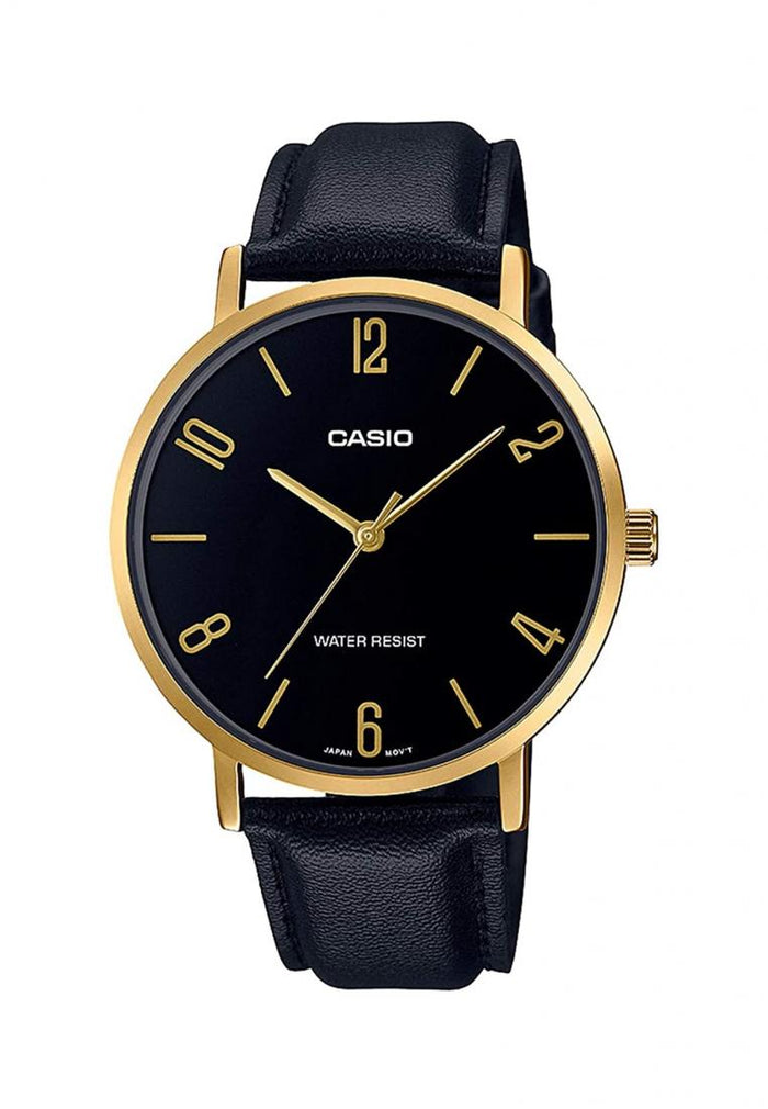 Casio MTP-VT01GL-1B2 Analog Leather Strap Watch For Men-Watch Portal Philippines