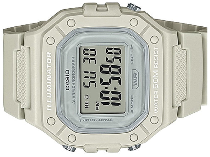 Casio W-218HC-8A Off White Resin Strap Watch for Men-Watch Portal Philippines