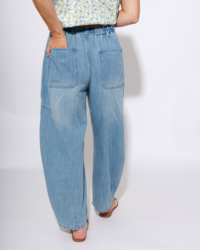 Casual Chic Wide Leg Denim Pants