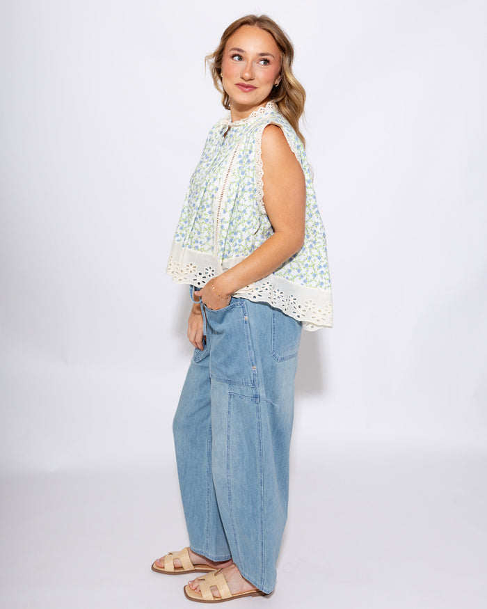 Casual Chic Wide Leg Denim Pants