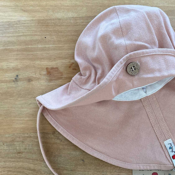 Chapeau de soleil évolutif en chanvre & coton bio Manymonths - café frappé