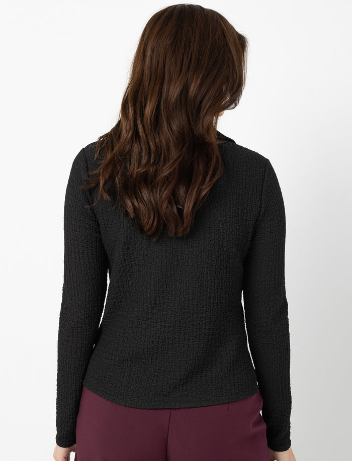 Chemise texturée à boutons