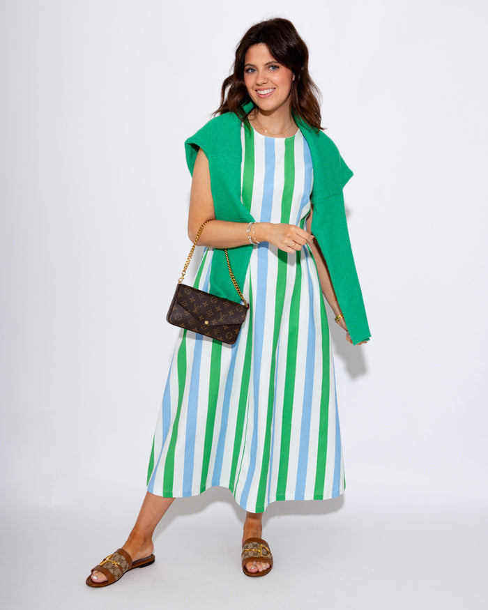 Classic Button Up Cardigan in Kelly Green