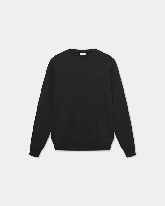 Classic Crewneck, Women - Embroidered Logo - Black