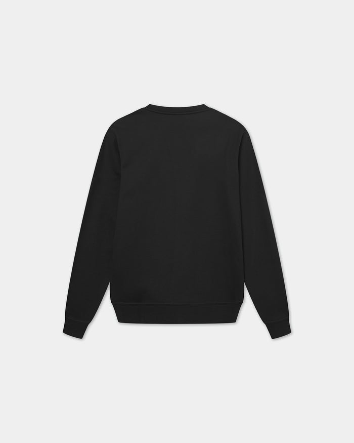 Classic Crewneck, Women - Embroidered Logo - Black