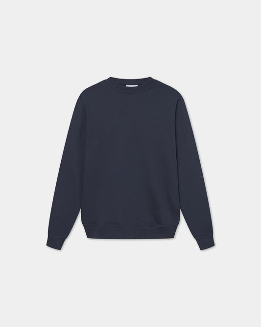 Classic Crewneck, Women - Embroidered Logo - Navy Blue