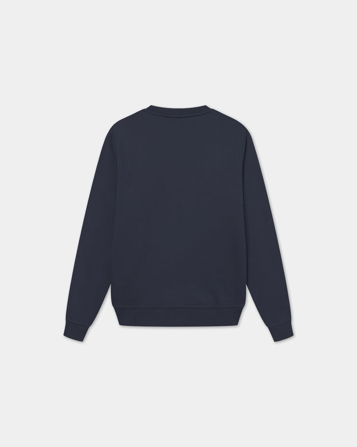 Classic Crewneck, Women - Embroidered Logo - Navy Blue