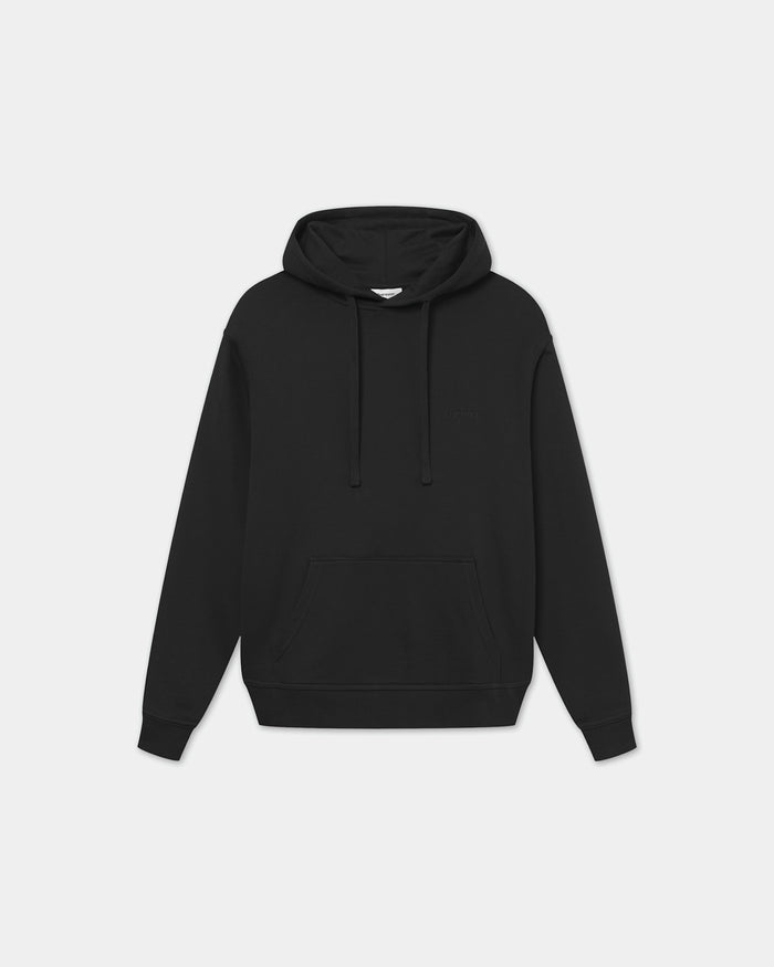 Classic Hoodie, Women - Embroidered Logo - Black