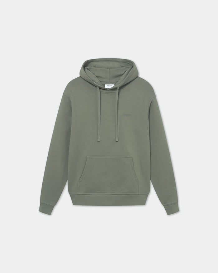 Classic Hoodie, Women - Embroidered Logo - Olive Green