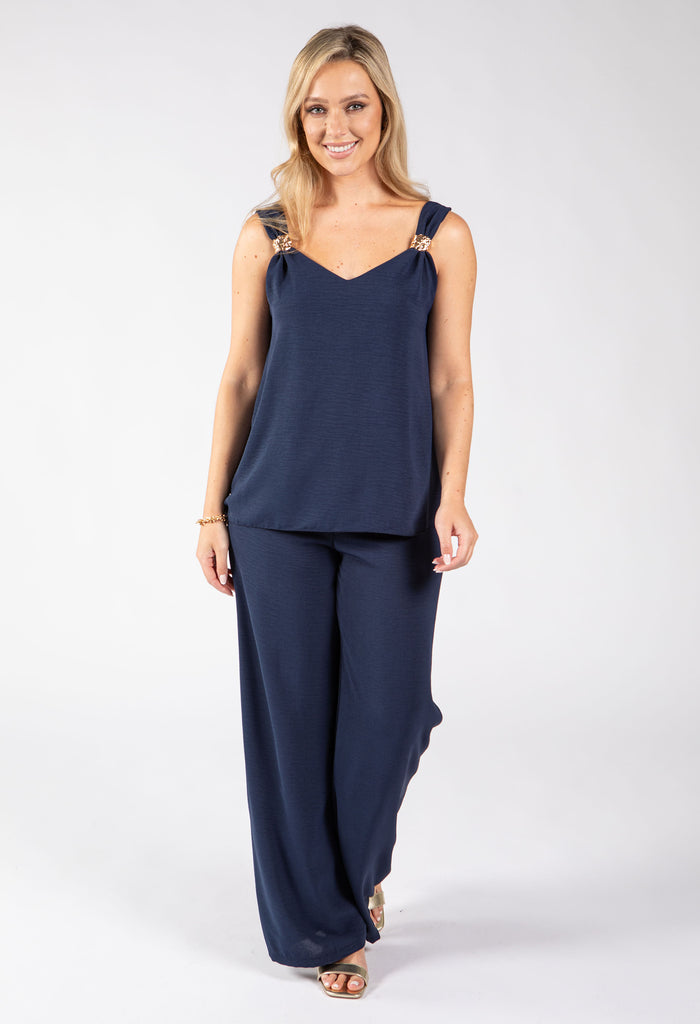 Cleo Gold Detail Sleeveless Co-Ord