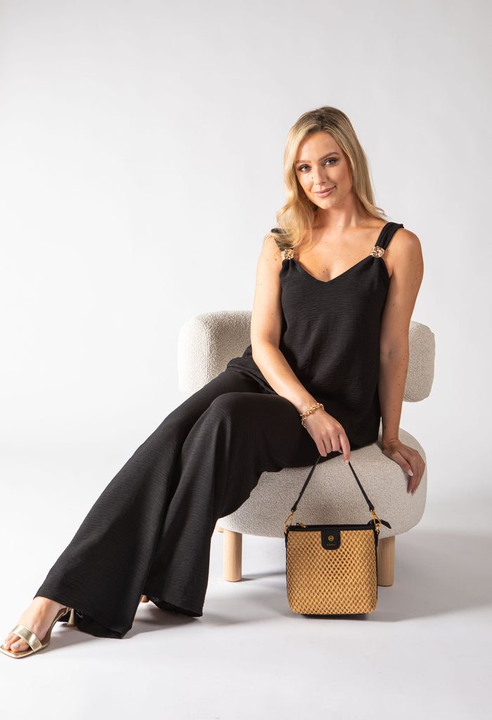 Cleo Gold Detail Sleeveless Co-Ord