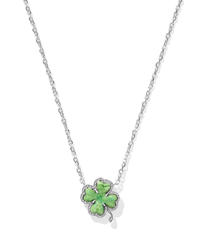 Clover Silver Short Pendant Necklace