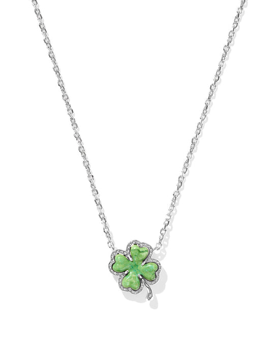 Clover Silver Short Pendant Necklace
