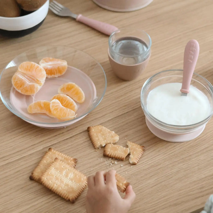 Coffret repas bébé en verre Béaba x Duralex - Barbe à papa