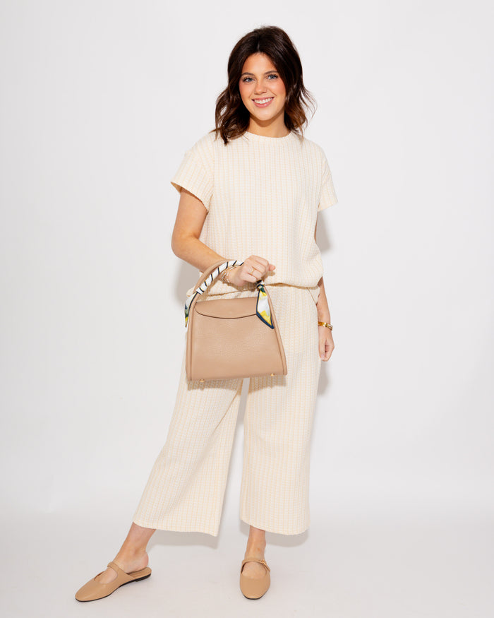 Comfort Chic Textured Set in Cream
