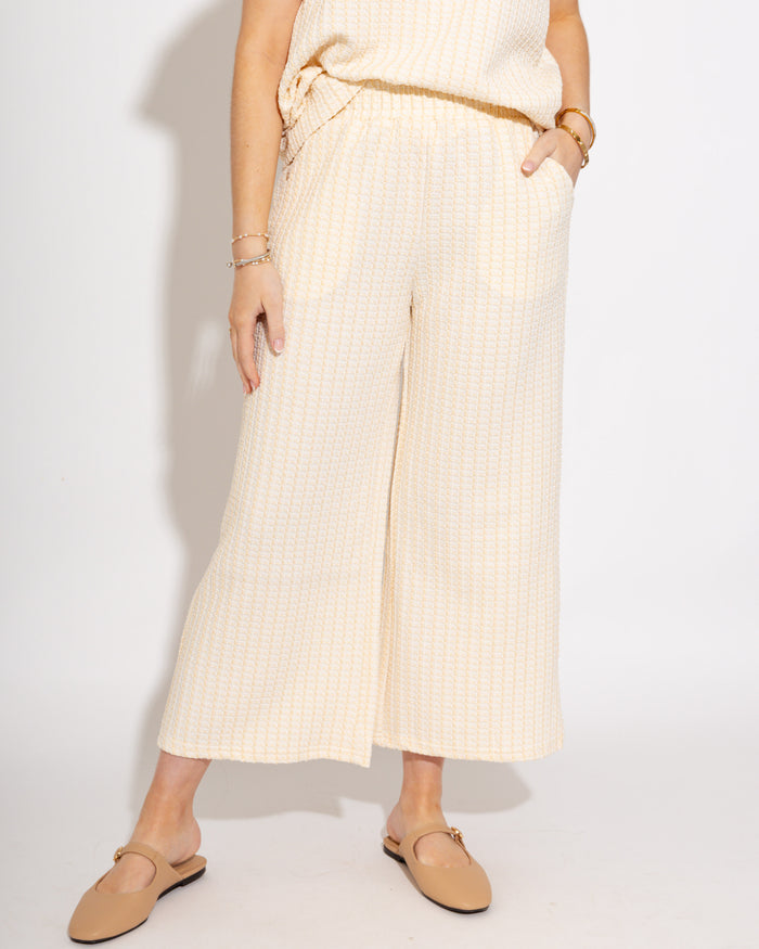 Comfort Chic Textured Set in Cream
