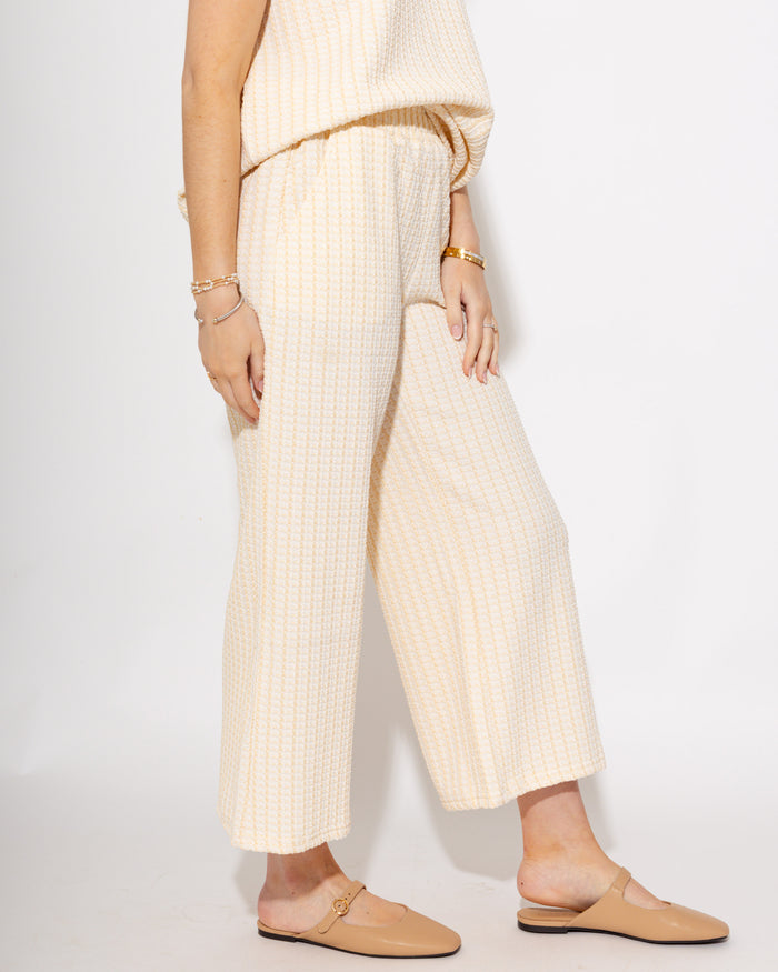 Comfort Chic Textured Set in Cream