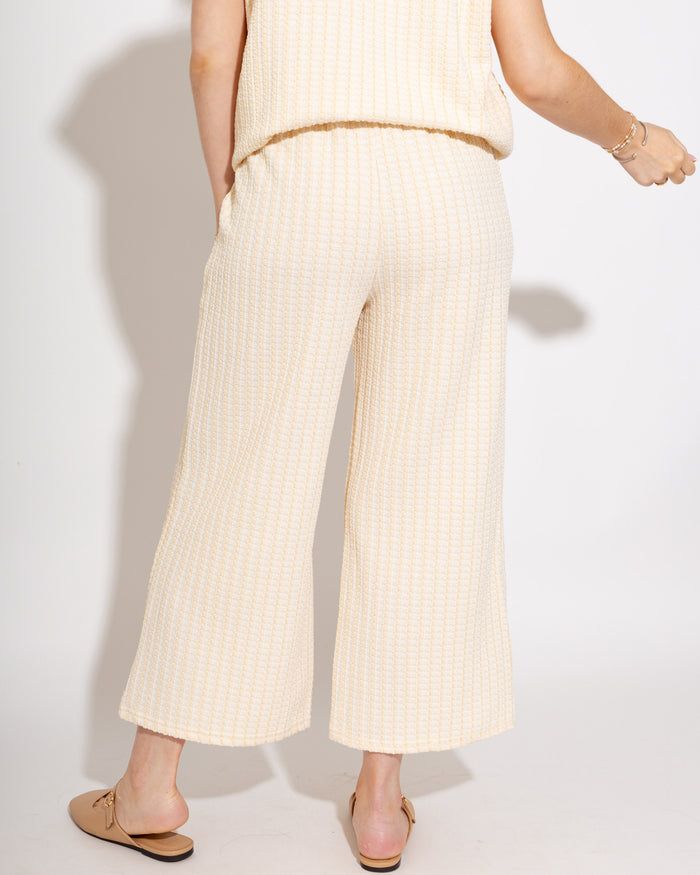 Comfort Chic Textured Set in Cream