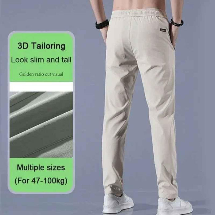 Comfortable Men's joggers, Fast Dry Stretch Pants with 3D Tailoring - Slimming & Stylish - Allen-Fitness