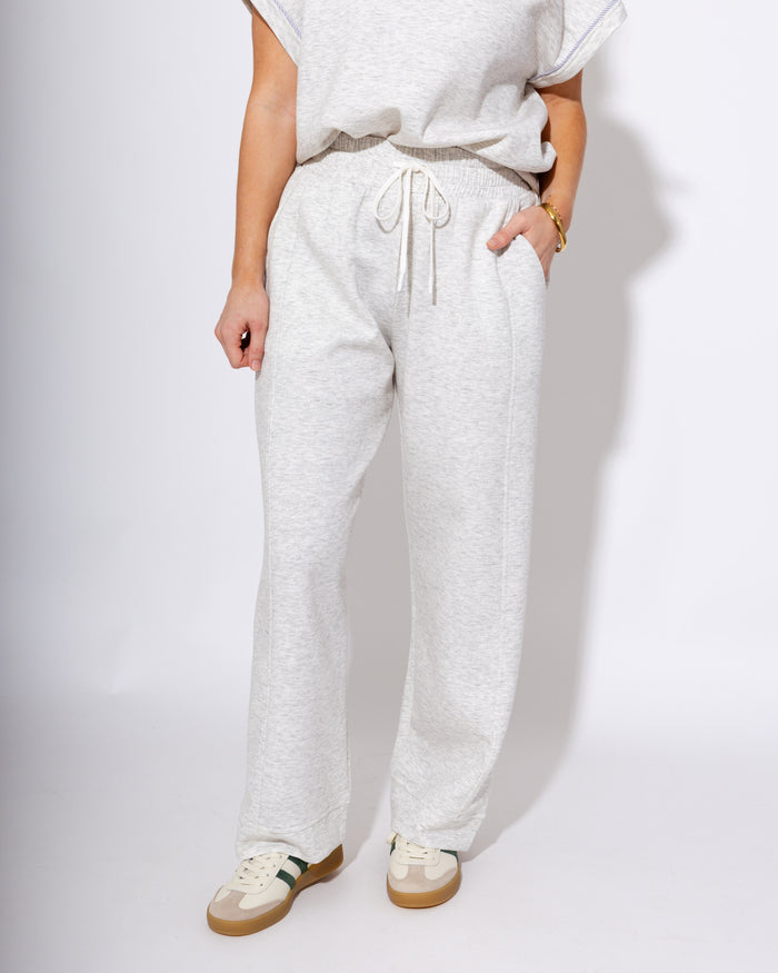 Contrast Collar Polo Top & Pants Set