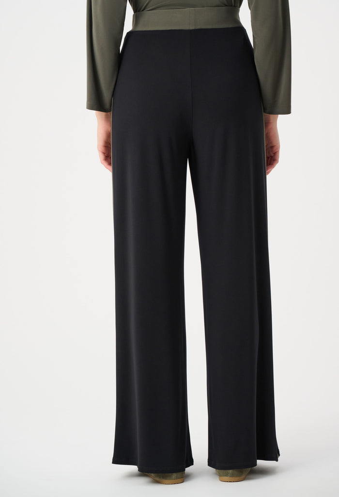 Contrast Wide Leg Trousers
