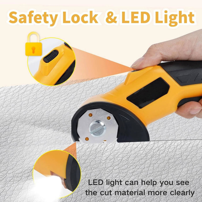 Cordless Rechargeable Electric Scissors For Fabric Leather Carpet And Cardboard