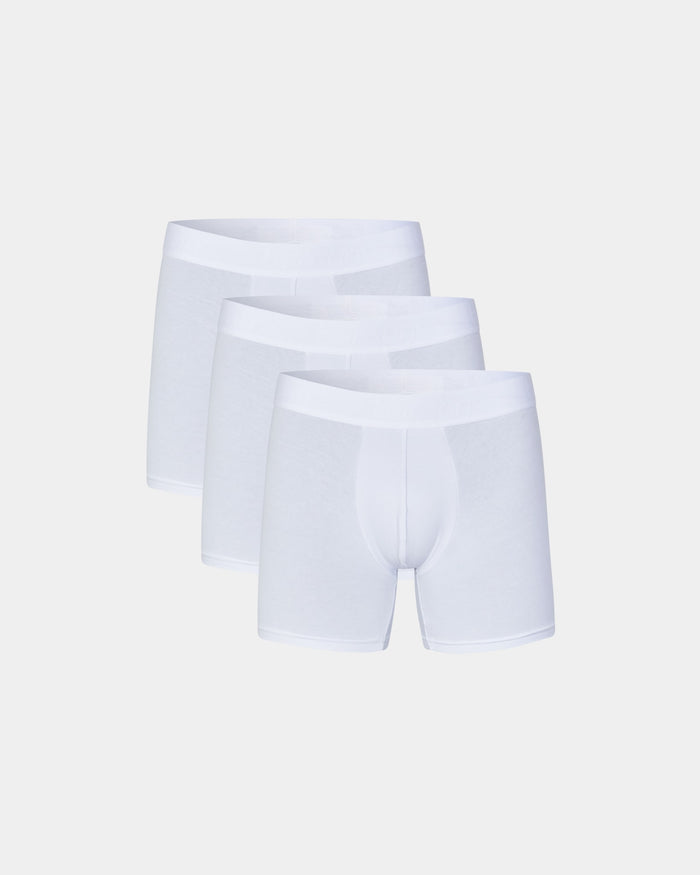 Cotton Boxers 3-pack, Men - White