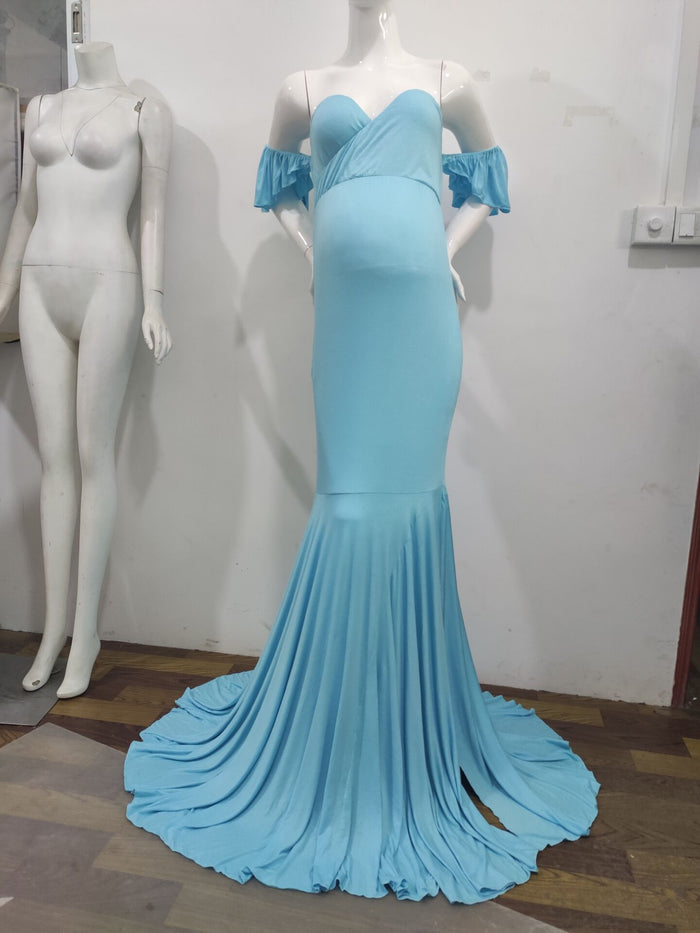 Cotton Pregnant Photography Dresses Off The Shoulder Elegant 2021