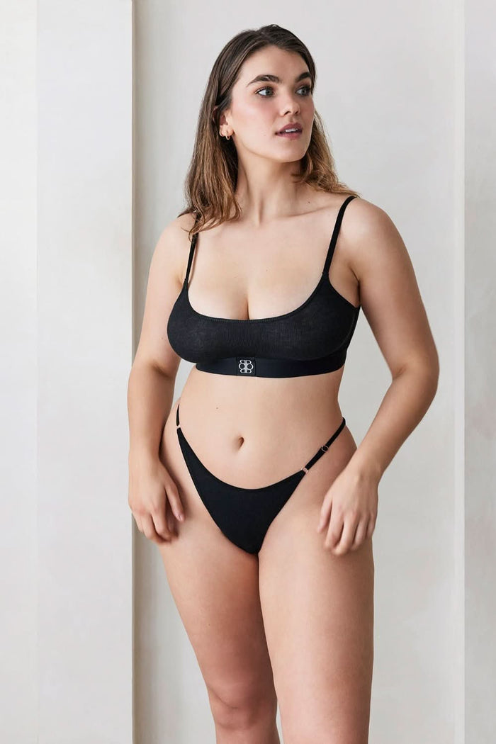 Cotton Rib Adjustable G-String