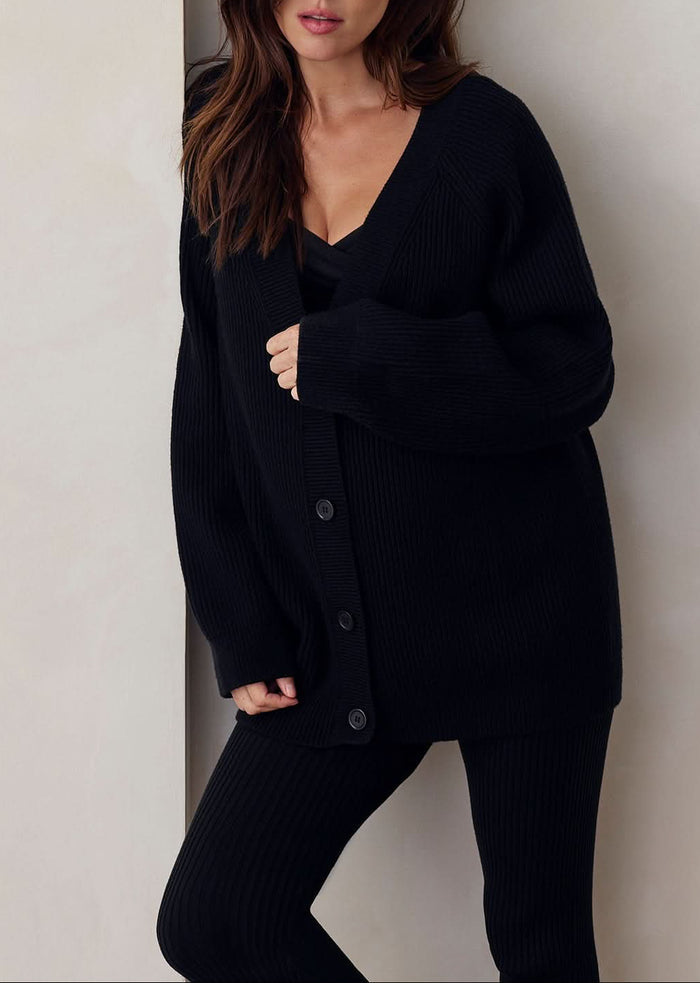 Cozy Knit Ribbed Cardigan